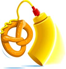 mustard on a pretzel, http://www1.free-clipart.net/