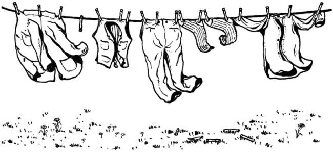 clothesline from clipart etc